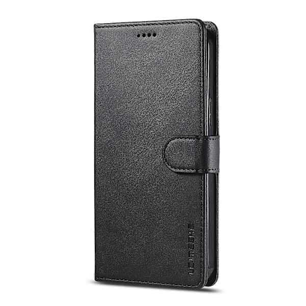 För iPhone 14 LC.IMEEKE Kalvtextur Horisontell Flip Läderfodral Black