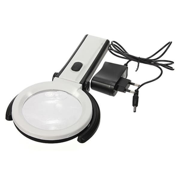 Sammenfoldelig stor lup med LED-lys 2 x 120mm
