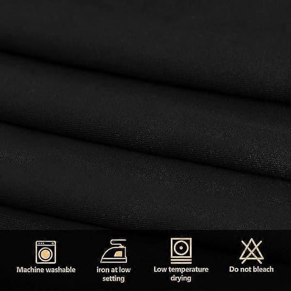 Elastisk bordtrekk Utendørs bryllupsaktiviteter Rektangulær elastisk duk Svart og hvit cocktailbordtrekk (svart) 6FT183*76*76cm