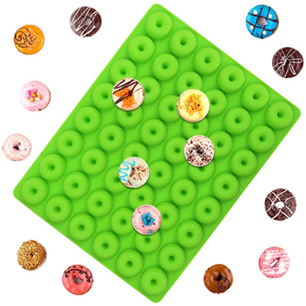 3 stk. Donut silikoneform, Nonstick fødevaregodkendt silikone slik chokolade gelé, isterning med 3 bonus dråber