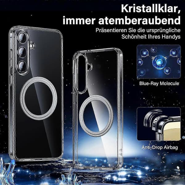For smartphone compatible with MagSafe TPU+PC Clear Back Cover