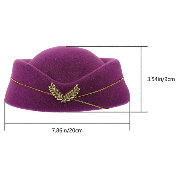 Stewardesse Baret Hat Med Elegant Stil Cosplay 2 Stk Tilbehør Til Kvinder Ideel Til Kostumefester Og Sceneoptrædener