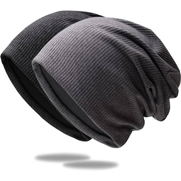 Trendy og stilful hue af kvalitetsstrikket stof, åndbarhed og elasticitet Skull Cap to hatte