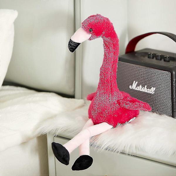 1 Talande Flamingo Upprepa Vad Du Sa Interaktiv Söt Plyschleksak Gosedjur Födelsedagspresenter För Pojkar Och Flickor, Röd Zekai