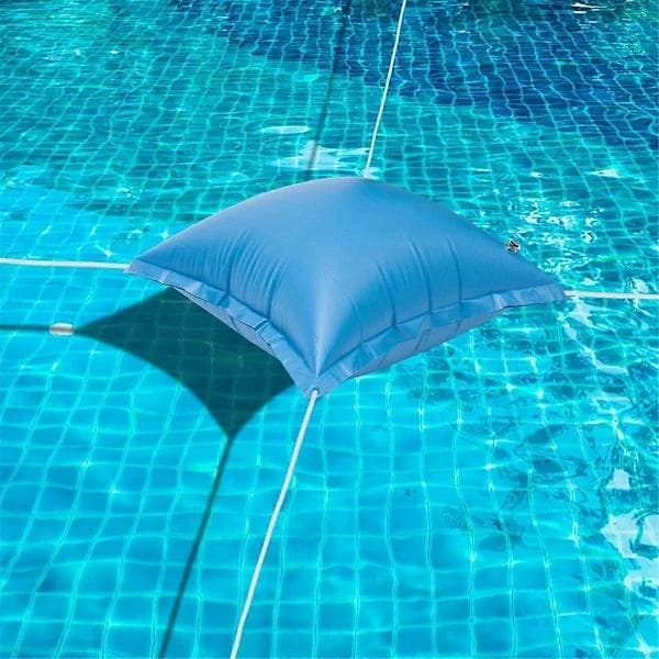 Extra Tjock Vinterkudde för Ovanjordspool, Luftkudde för Utjämning av Kyla och Is, Vinterförberedelse Pool Blå
