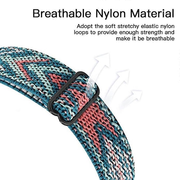 Type C til Samsung Galaxy Fit3 Urrem Elastisk Nylon Justerbar Smart Urrem Style E