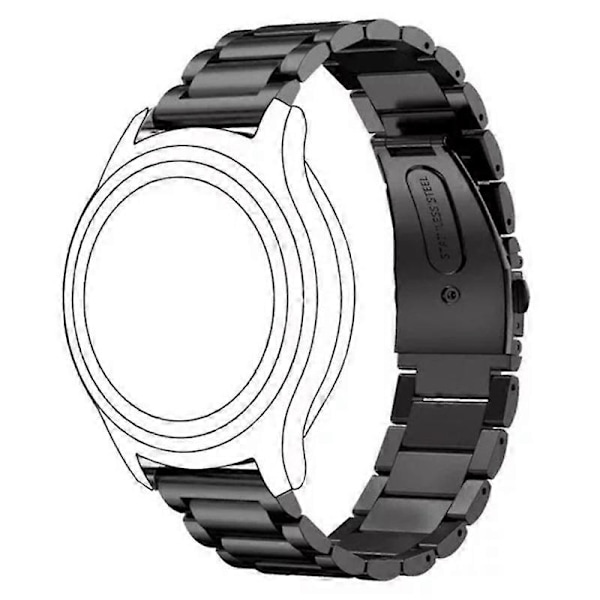 Type B Urrem til Garmin Lily 2 14mm Ur 3-Perler Rustfrit Stål Armbånd med Foldespænde Style A