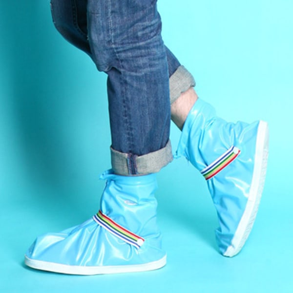 Regnskoöverdrag Vattentäta skor 1 par Slip Cykelöverdrag, blå, XL
