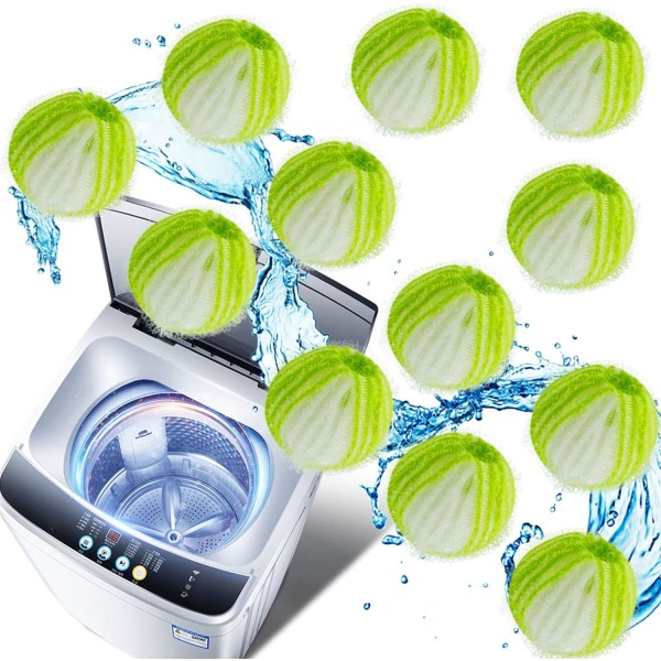 Hårborttagningsmedel för husdjur för tvätt, 12 st återanvändbara luddborttagningsbollar för tvätt (slumpmässig färg)