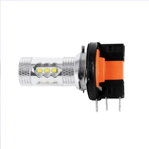 2 stk. 80W H15 LED-pærer Hvide Bilforlygtepærer LED-kørelys Pæreudskiftningslampe