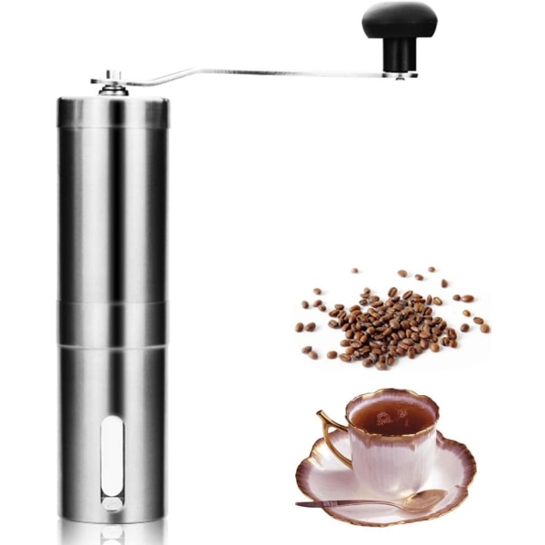 Manuell kaffekvarn med justerbar inställning - Kvarn för öl och rostfritt stål - kaffekvarn