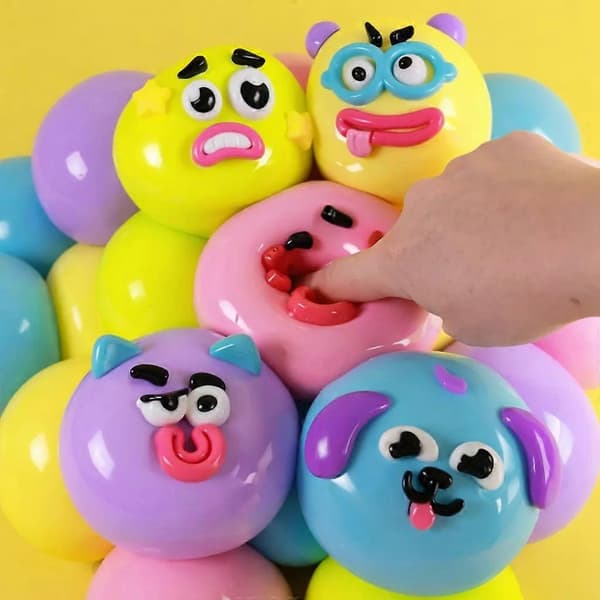 Hundansiktsbyte Squishy Söt, Rolig & Helt Beroendeframkallande Leksak blue