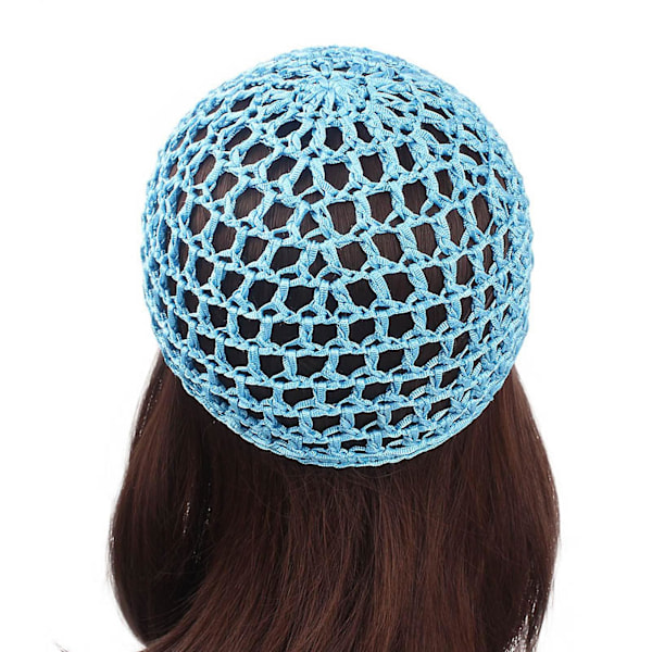 Hårnett i netting, heklet lue, fiskenett hårnett, snood-deksel ornament for soving Apricot