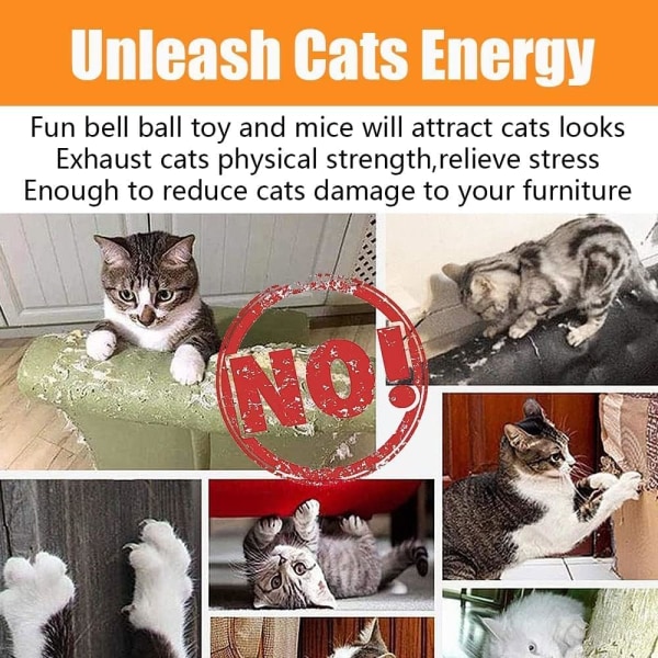 21 st Kattleksaker för inomhuskatter Vuxna Tunnel Interactive Feather Teaser Wand Ball Toy for Kitten