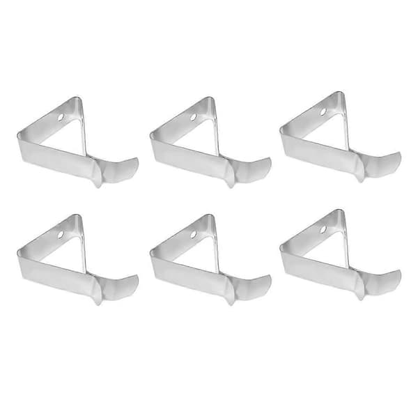 Madtermometerclips i rustfrit stålholder til grill, friturestegning, mælk, stegning, 6-pak sølv