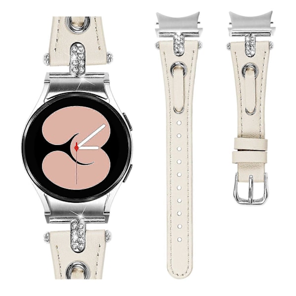 Type E Ægte læderrem til Samsung Galaxy Watch6 40mm/44mm/6 Classic 43mm/47mm Style D