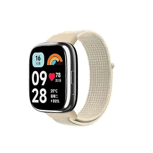 Til Xiaomi Redmi Watch 3 Lite/Watch 3 Active Nylon Urrem Loop Fastener Udskiftningsrem Style L