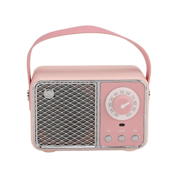Bluetooth-högtalare Bärbar Ljudhögtalare Musik Trådlös Radio FM Mini Blootooth Audio Rosa