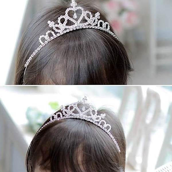 Jenteprinsesse krystalltiara krone for bursdagsfest