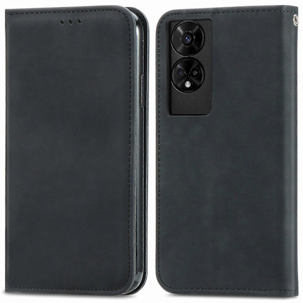 TCL 50 5G -puhelimen suojakotelo, nahkajäljitelmä, korttipidike, magneettikiinnitys - Vihreä Multicolor Black