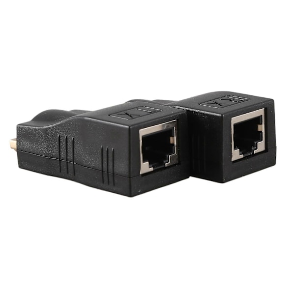 4K 3D HDMI 1.4 30M til RJ45 over Cat 5e/6 nettverks-LAN Ethernet-adapter