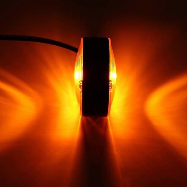 2X 24V Universal LED Positionslys Sidemarkeringslys Dobbeltsidet Lampe til Lastbil Trailer Båd