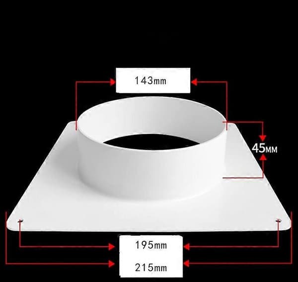 150 mm diameter kanalforbindelsesflange, lige PP plastrørsflange, rørflange til varme- og køleventilationssystemer