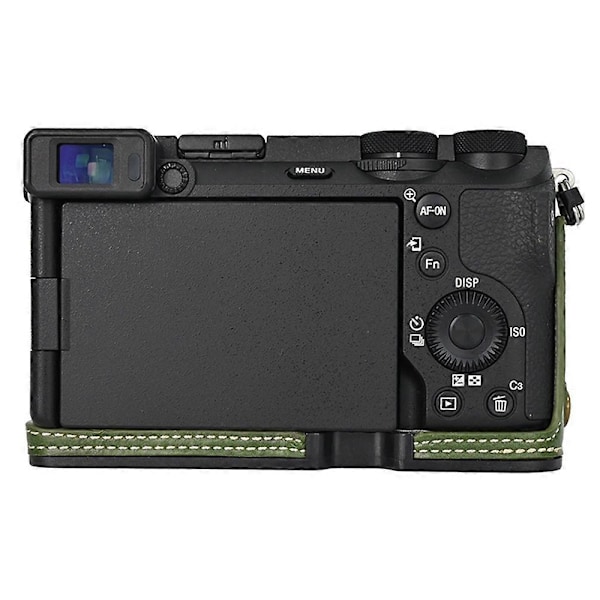 Typ D För Sony A6700 PU Läder Bottenfodral Halv Kroppskamera Skyddande Omslag Style A