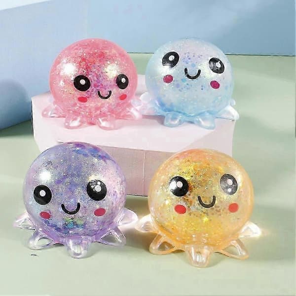 Glitter Maltose Squishy Leketøy 6 cm TPR for stresslindring sensorisk lek Pink duck