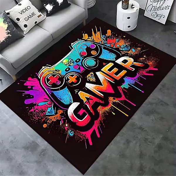 Gaming Mattor För Pojkar Cool Spelstil Sovrum Gamer Matta Pojkrumsinredning TV-spel Sovrumsmatta För Tonåringar C 60*90cm