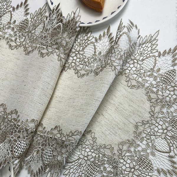 Beige pitsipöytäliina - 1 kpl - 90 x 40 cm
