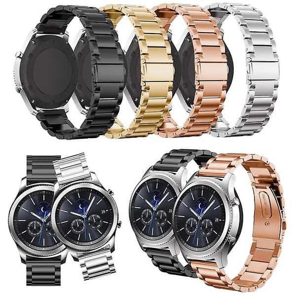 20 mm treperlet klokkereim i rustfritt stål erstatningsreim for Garmin Move Luxe/Move Style/Move 3/Move Venu - Sølv Silver