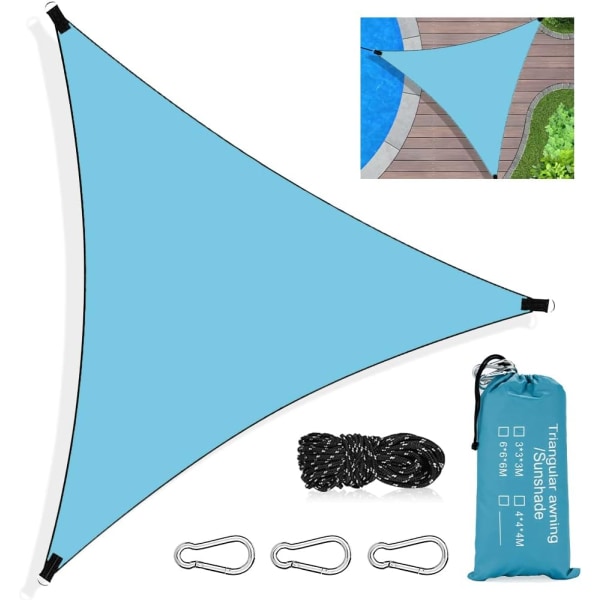 Triangulärt Shade Segel, Garden Shade Segel, Vattentätt Triangel Shade Segel, med UV-skydd och HDPE Andas Shade Segel