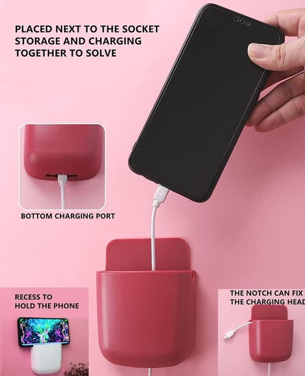 6-piece remote control holder wall-mounted organizer media