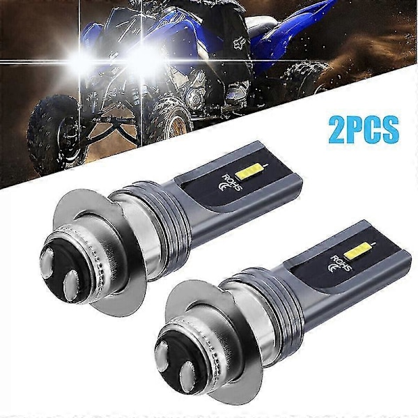 2 stk. H6 Forlygtepære Hvid Forlygte Udskiftningsdele Kompatibel Til Yfz450 Yfz 450 Yfz450r Led 2004-2019 2020 2021 Motorcykel Zekai