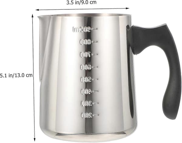 Mælkekande i rustfrit stål med behageligt greb til Latte Art Espresso Cappuccino