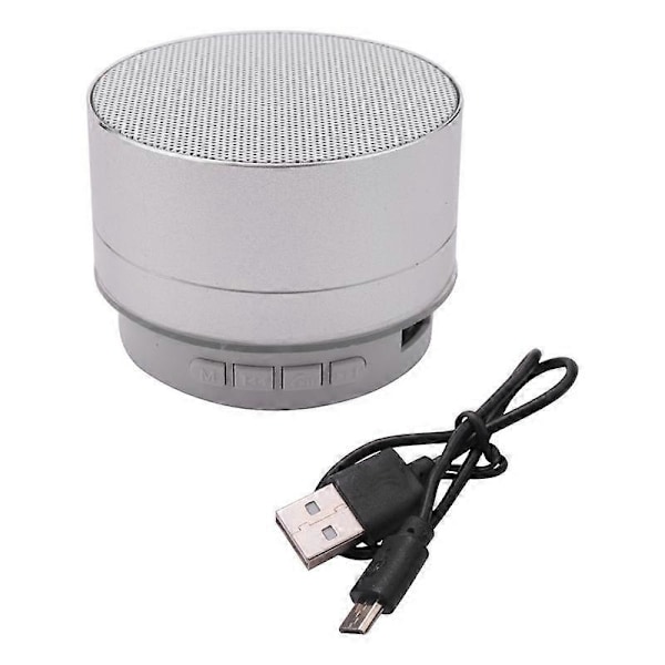 Trådlös Mini Super Bass Bluetooth Musikhögtalare för Surfplatta Silvergrå