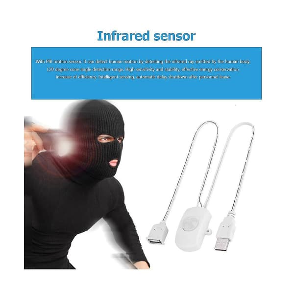 5 stk DC 5V/12V/24V USB PIR Infrarød Bevegelsessensorbryter for LED Lysstripe Intelligent B