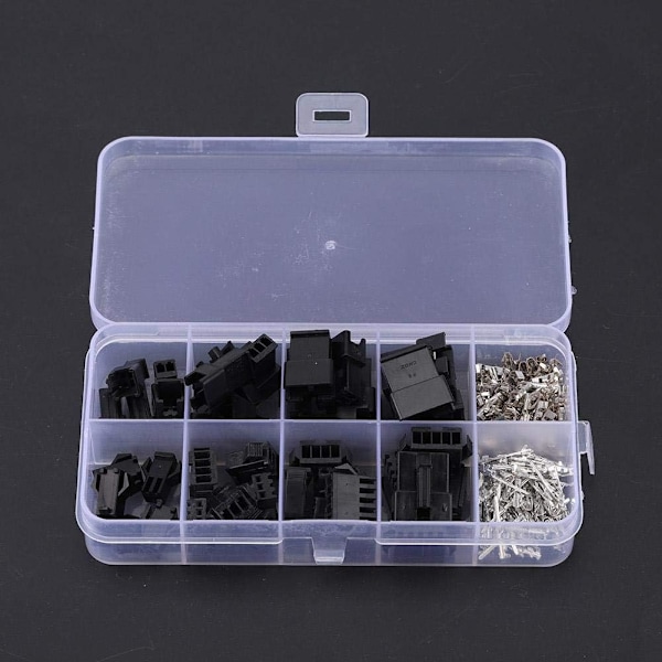 200 stik 2/3/4/5PIN han- og hunkable ledninger terminaler JST-2.54mm jumper pin stikforbindelseshus kit