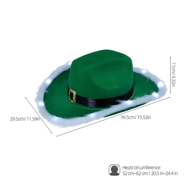 Cowboyhattu irlantilainen lakki Pyhän Patrickin päivän asuste