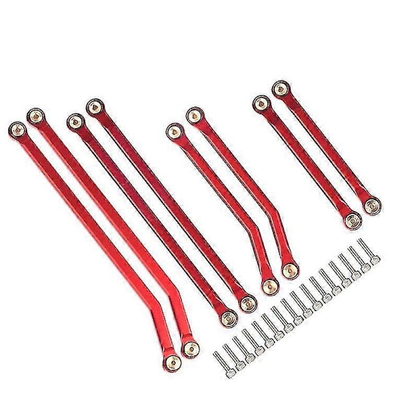 8st CNC Hög Frigångs Länkar 4-Länk Set, Röd