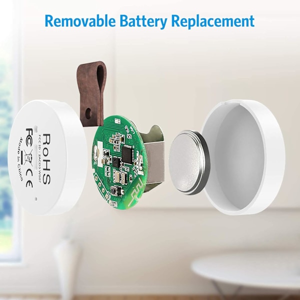 Bluetooth Indendørs Hygrometer Termometer, Mini Indendørs Termometer, Temperaturmonitor Sensor, Digital Hygrometer til Hjem, Kontor, Julegave