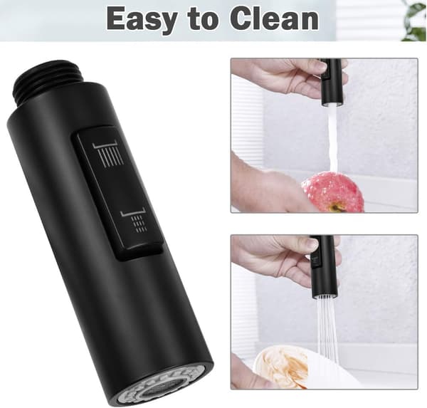 Extendable Spray Faucet 2 Modes Kitchen Spray Faucet Black Extendable Kitchen Spray Plastic Replacement Shower Head Bathroom Shower Head