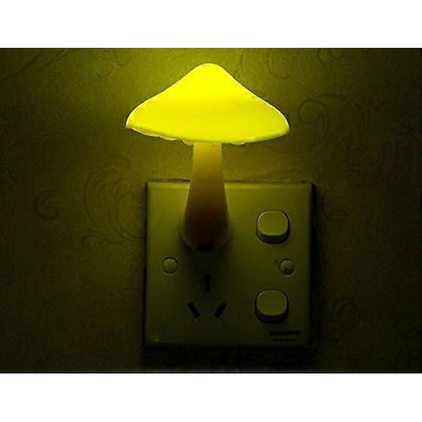 2-pak Svampe Natlampe Plug-in Lampe, LED Natlamper Til Voksne Børn Baby Børn Natlampe Væg Svampe Dekorationslampe Til Soveværelse Badeværelse, Toilet