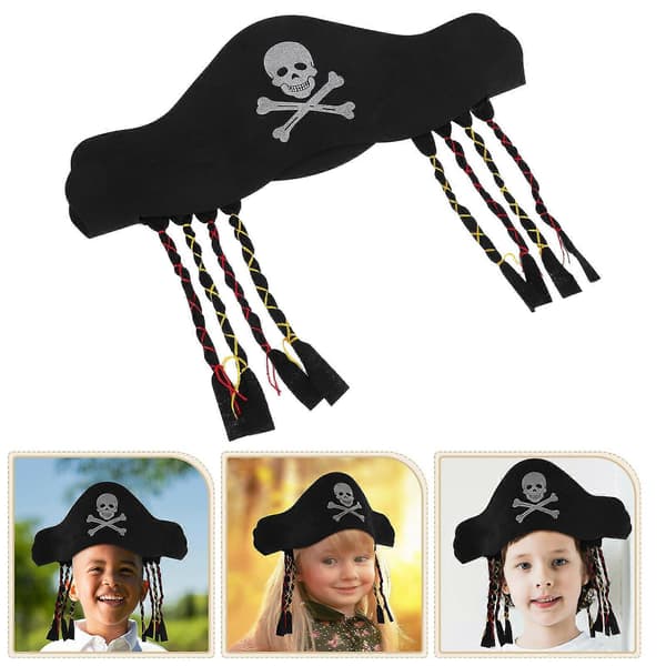 Halloween Piratflätad Hatt för Temafester och Kostymer 2st