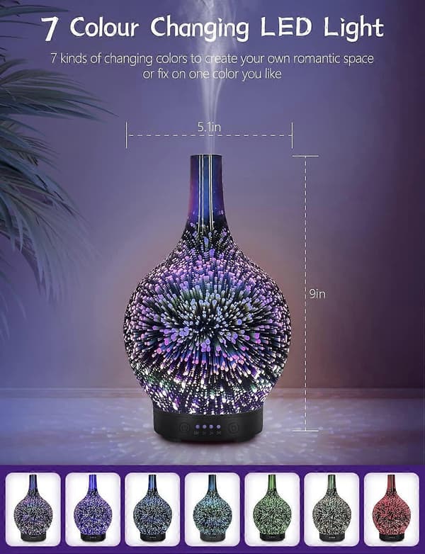Essential Oil Diffuser - Electric Essential Oil Humidifier - Ultrasonic Aroma Diffuser