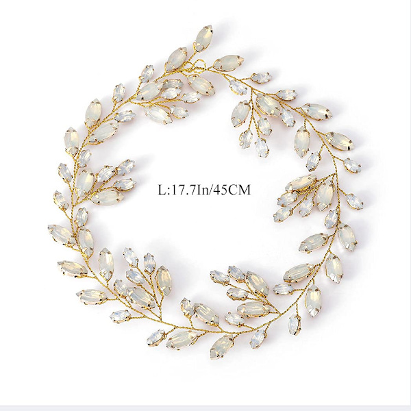 Brud bröllop kristallhår vin silver strass hårbit brud hår accessoarer för kvinnor och flickor HV113 (Silver)