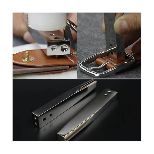 42 Pcs Copper Rivets and Washers Set, Leather Rivets Fastener Installation Tool with Hole Punch
