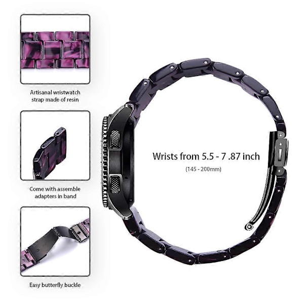 Resin Armband för Huawei Watch 4 Pro/Watch GT 3/2 46mm, 22mm Vattentät Snabbspänne Style X