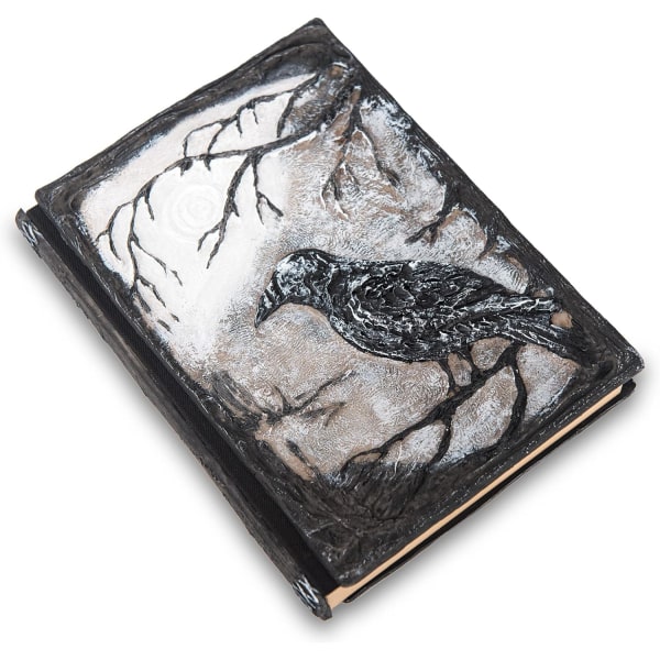 3D Relief Notebook Journal Writing Embossed Notebook Journal Handmade Daily Notepad Antique Travel Diary(7.3\" x 5.1\" (Sort-krage)